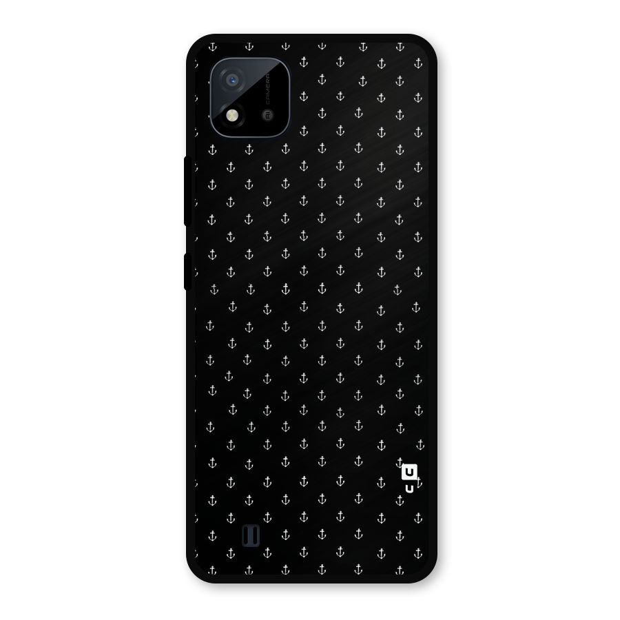 Seamless Small Anchors Pattern Metal Back Case for Realme C11 2021