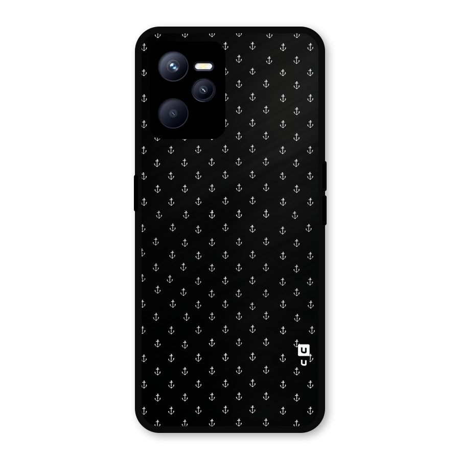 Seamless Small Anchors Pattern Metal Back Case for Realme C35