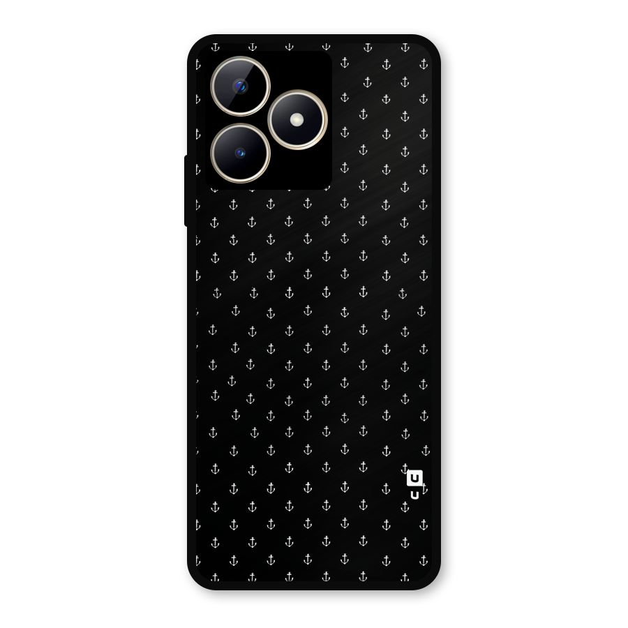 Seamless Small Anchors Pattern Metal Back Case for Realme C53