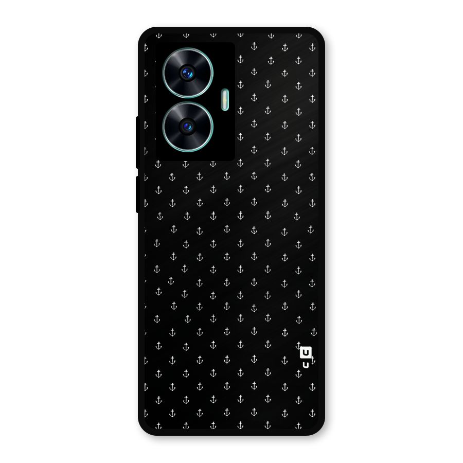 Seamless Small Anchors Pattern Metal Back Case for Realme C55
