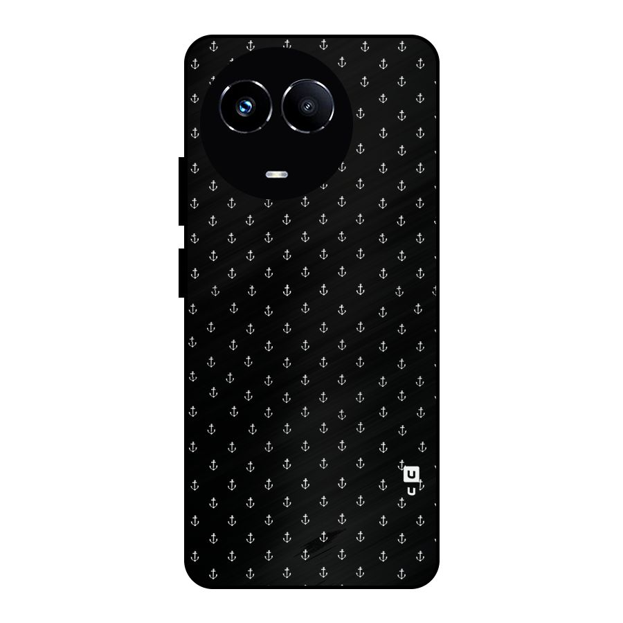 Seamless Small Anchors Pattern Metal Back Case for Realme Narzo 60X