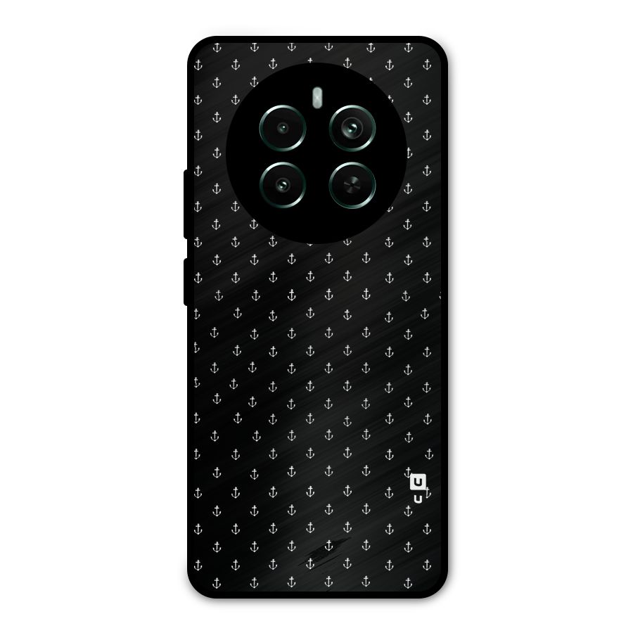 Seamless Small Anchors Pattern Metal Back Case for Realme Narzo 70 Pro