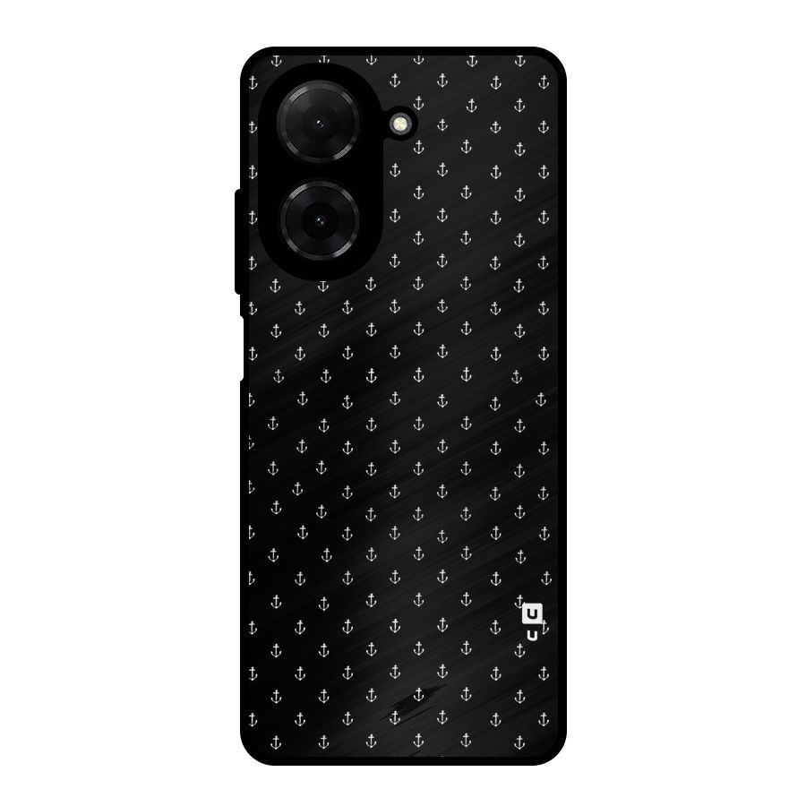 Seamless Small Anchors Pattern Metal Back Case for Redmi A5 4G