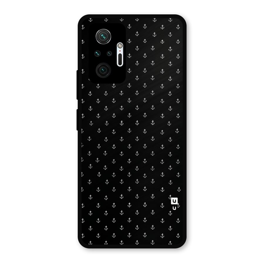Seamless Small Anchors Pattern Metal Back Case for Redmi Note 10 Pro Max