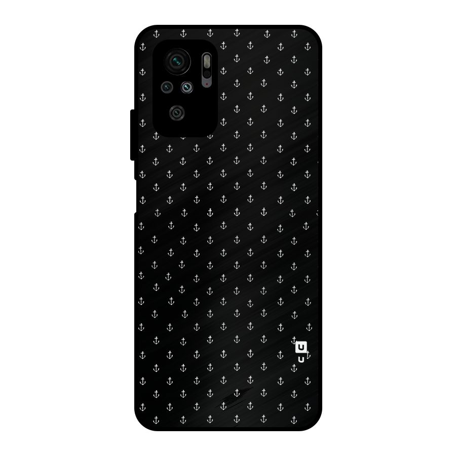 Seamless Small Anchors Pattern Metal Back Case for Redmi Note 11 SE