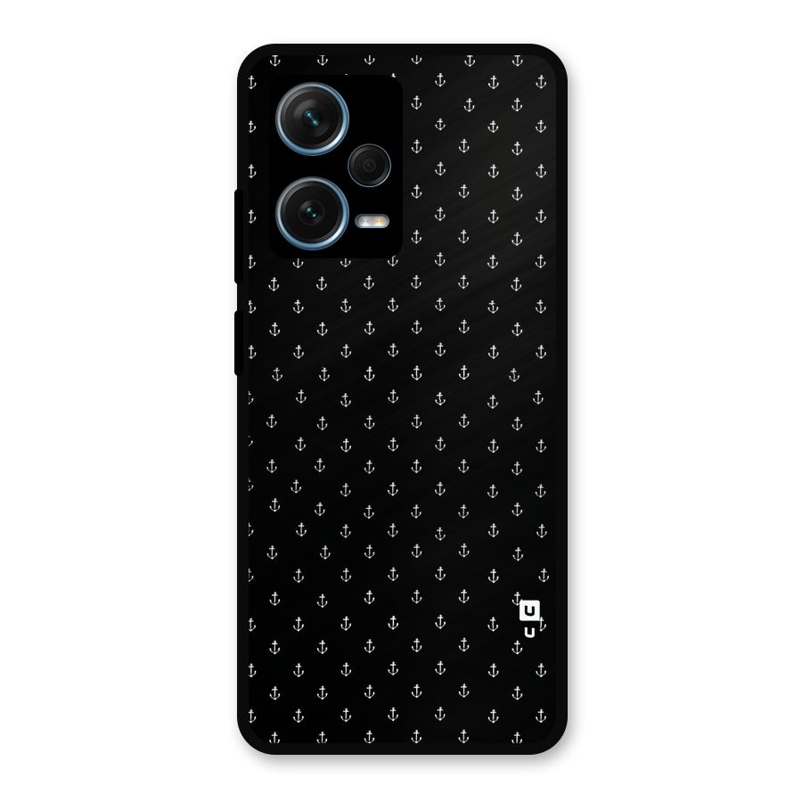 Seamless Small Anchors Pattern Metal Back Case for Redmi Note 12 Pro Plus 5G