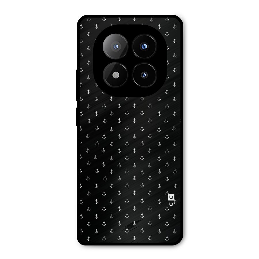 Seamless Small Anchors Pattern Metal Back Case for Redmi Note 14 Pro Plus 5G