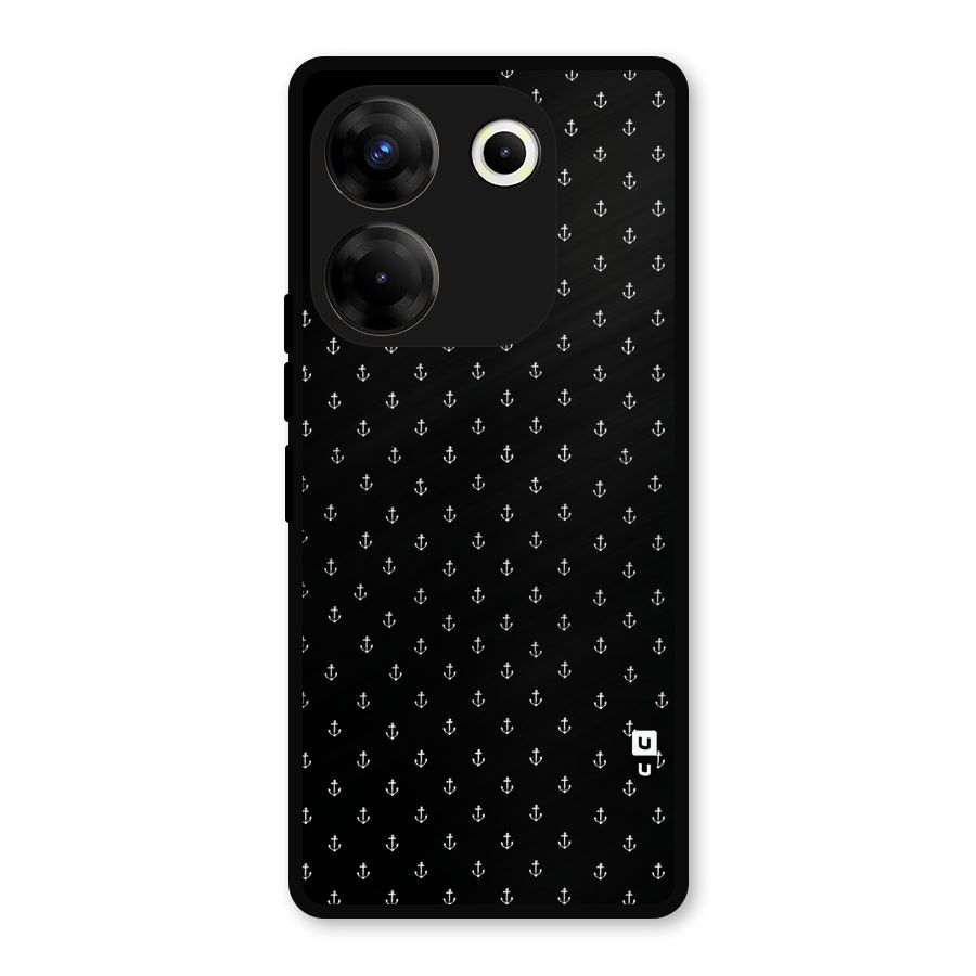 Seamless Small Anchors Pattern Metal Back Case for Tecno Camon 20 Pro