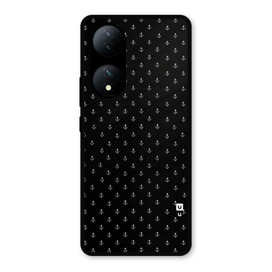 Seamless Small Anchors Pattern Metal Back Case for Vivo T2
