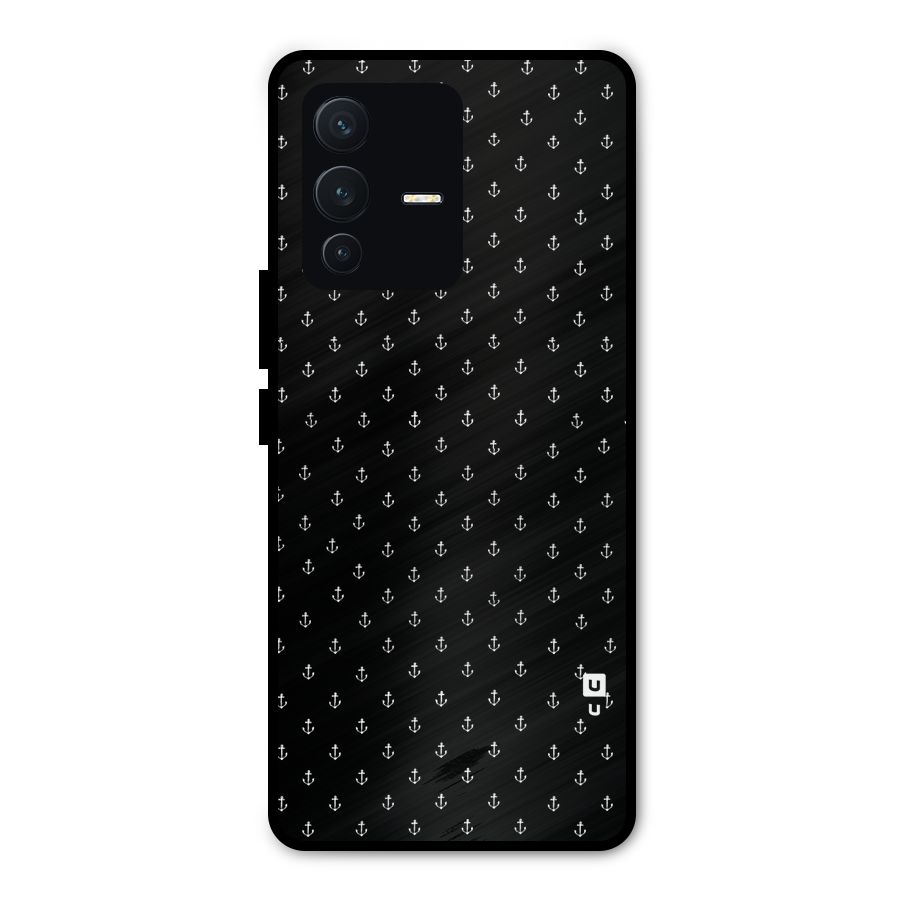 Seamless Small Anchors Pattern Metal Back Case for Vivo V23 Pro
