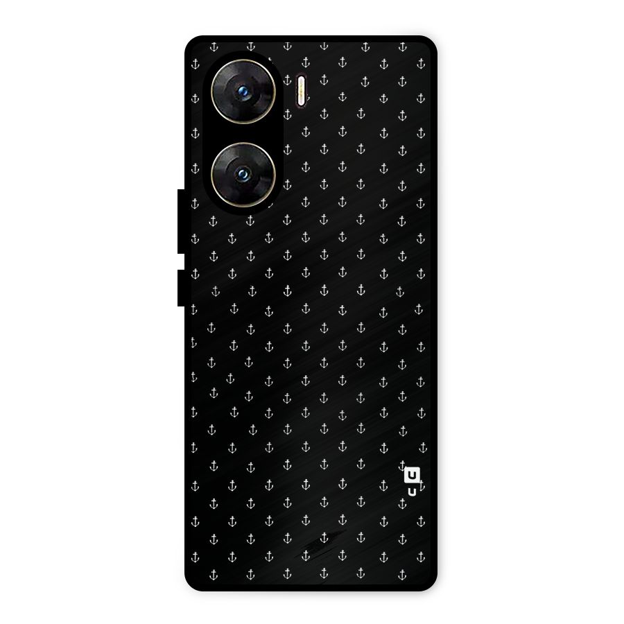 Seamless Small Anchors Pattern Metal Back Case for Vivo V29e
