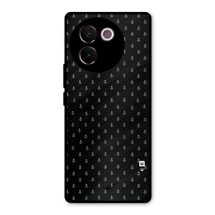 Seamless Small Anchors Pattern Metal Back Case for Vivo V30e