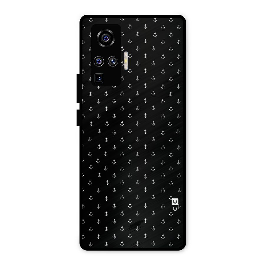 Seamless Small Anchors Pattern Metal Back Case for Vivo X50 Pro