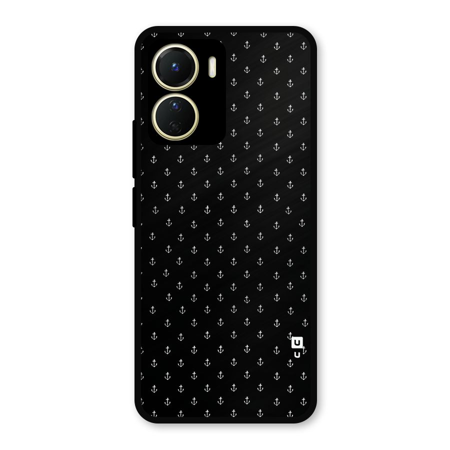 Seamless Small Anchors Pattern Metal Back Case for Vivo Y16