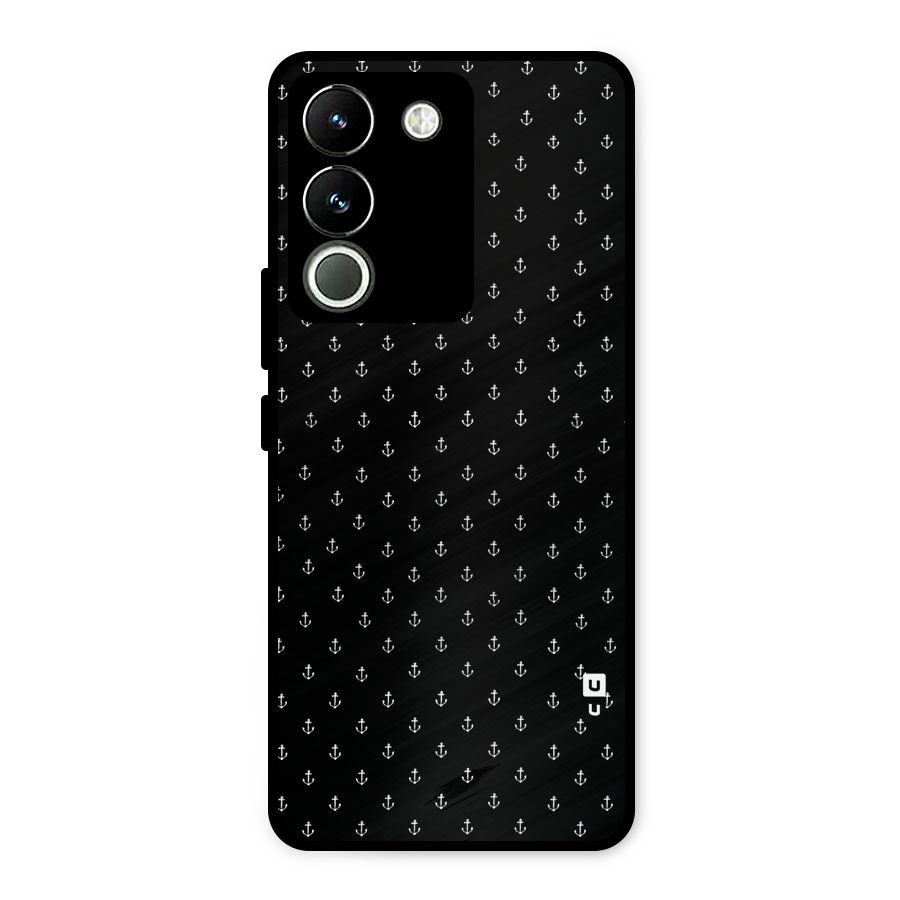 Seamless Small Anchors Pattern Metal Back Case for Vivo Y200