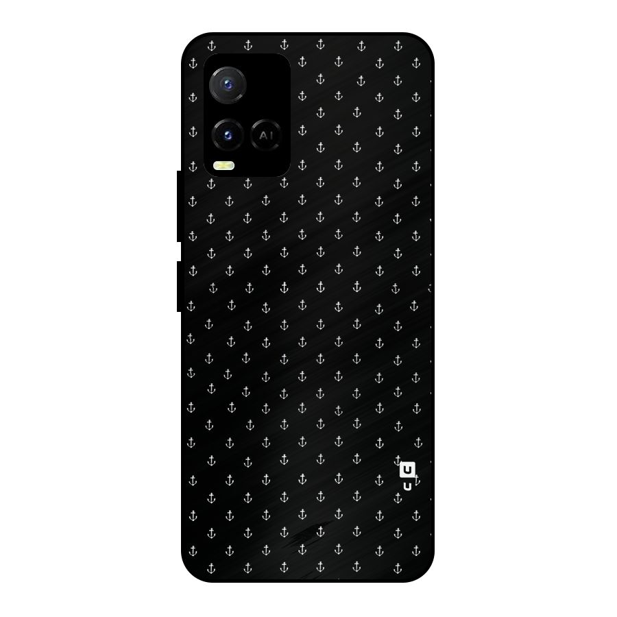 Seamless Small Anchors Pattern Metal Back Case for Vivo Y21A