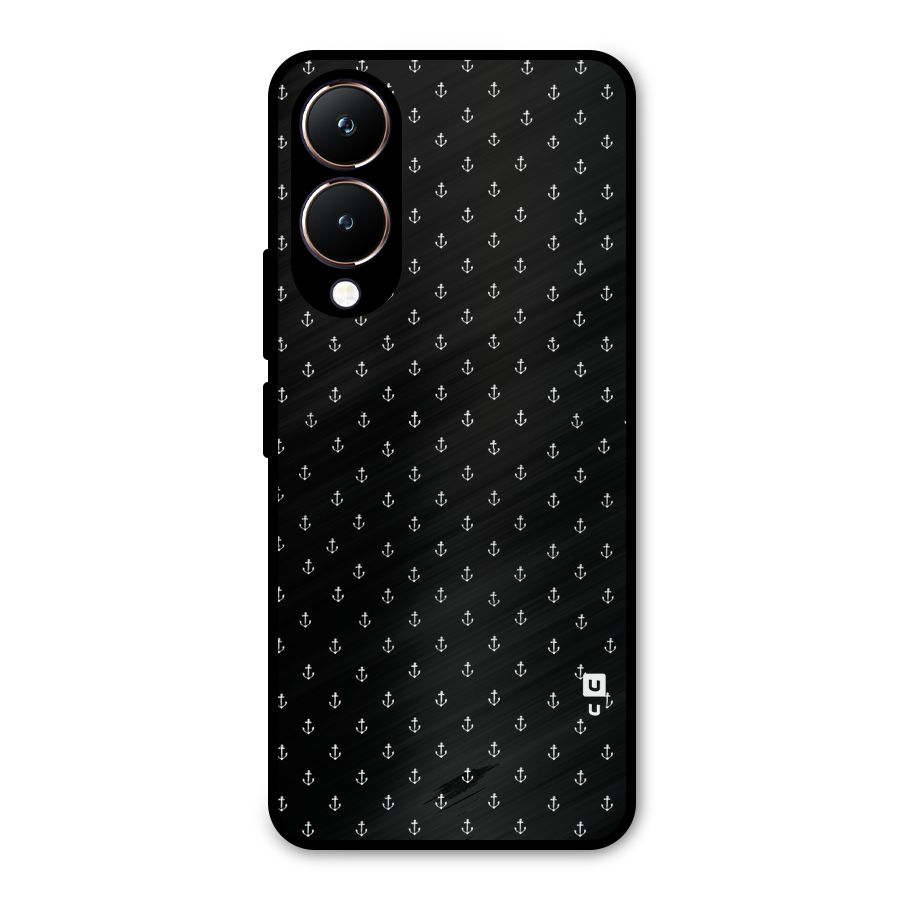 Seamless Small Anchors Pattern Metal Back Case for Vivo Y28