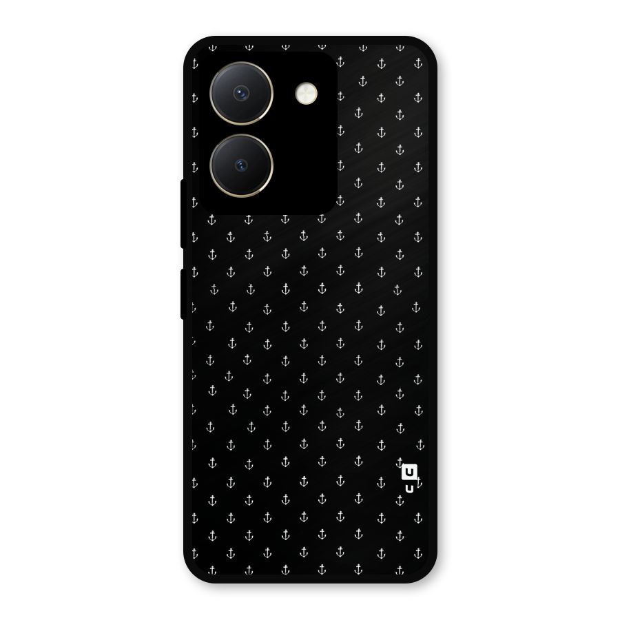 Seamless Small Anchors Pattern Metal Back Case for Vivo Y36