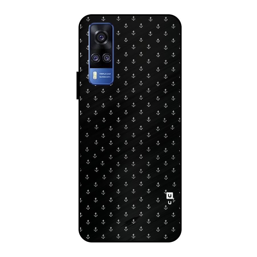 Seamless Small Anchors Pattern Metal Back Case for Vivo Y51