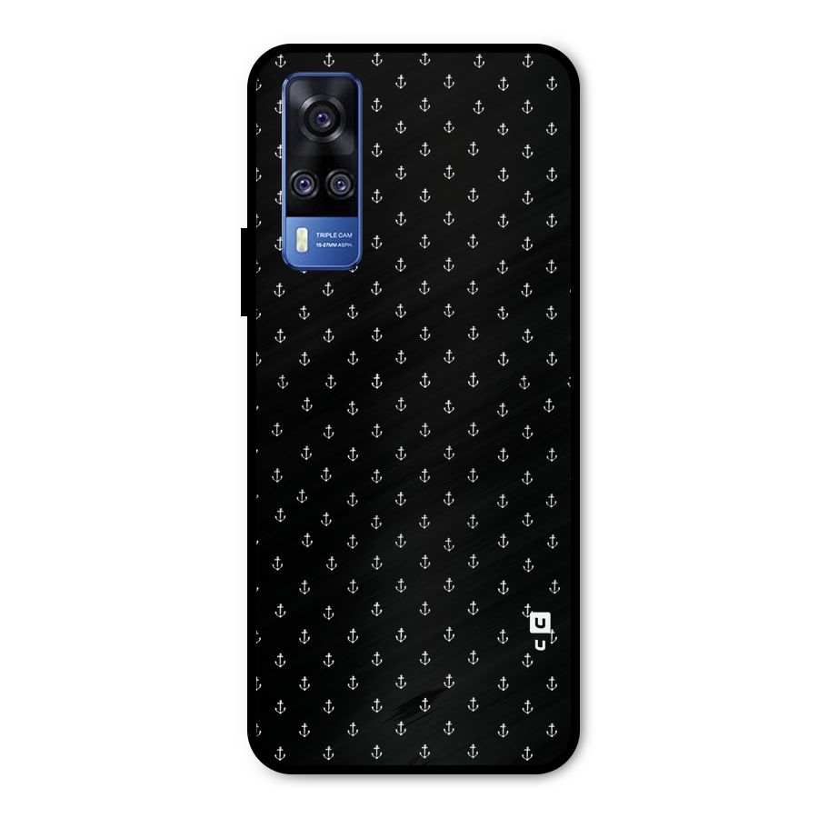 Seamless Small Anchors Pattern Metal Back Case for Vivo Y51A