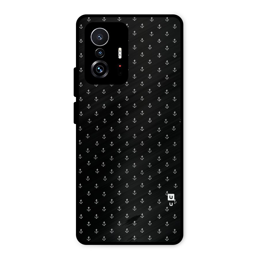 Seamless Small Anchors Pattern Metal Back Case for Xiaomi 11T Pro