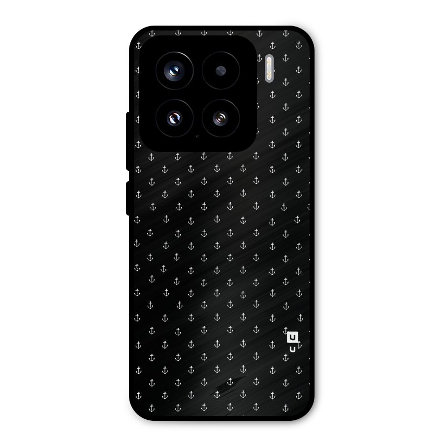 Seamless Small Anchors Pattern Metal Back Case for Xiaomi 15