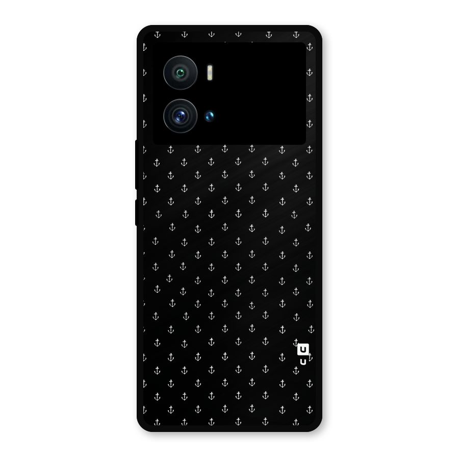 Seamless Small Anchors Pattern Metal Back Case for iQOO 9 Pro