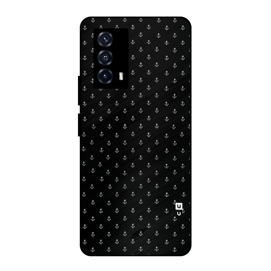 Seamless Small Anchors Pattern Metal Back Case for iQOO Z5