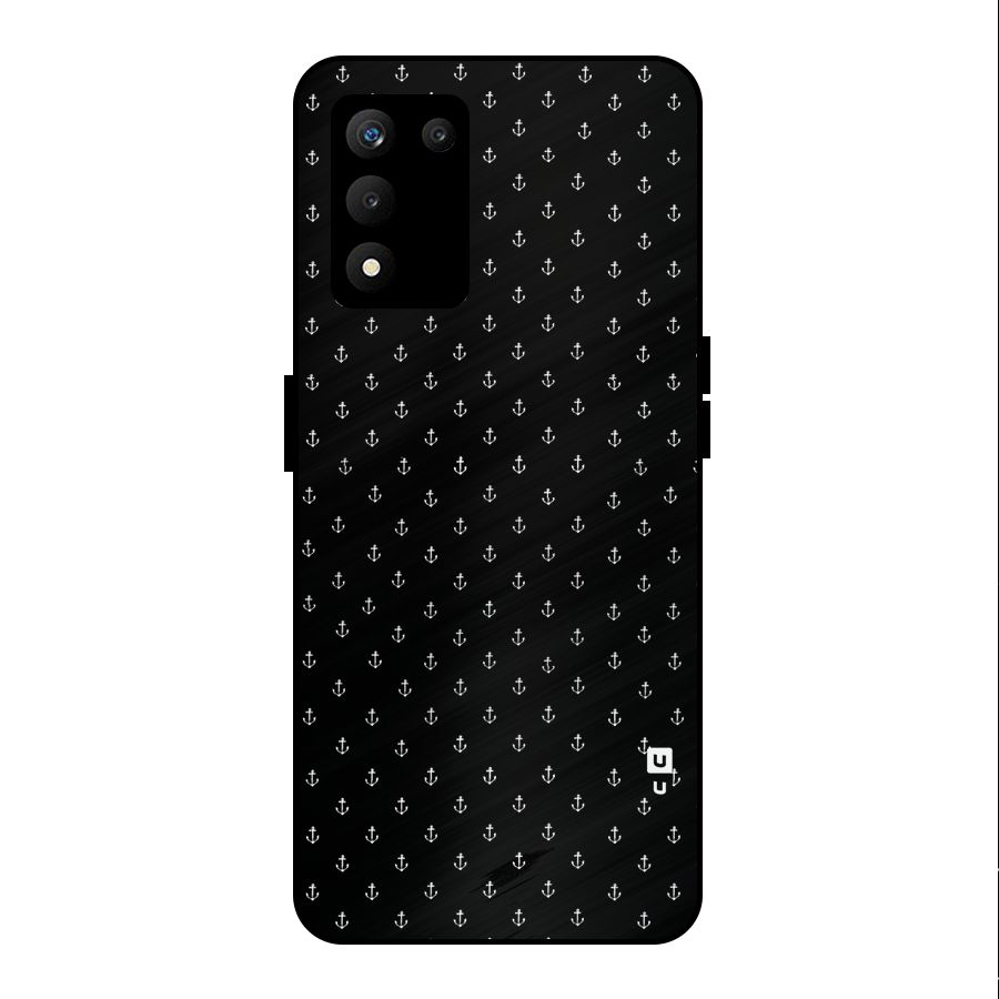 Seamless Small Anchors Pattern Metal Back Case for realme 9 5G SE