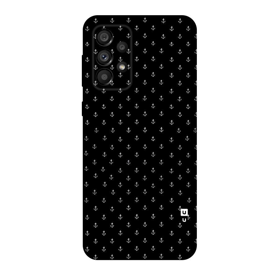 Seamless Small Anchors Pattern Original Polycarbonate Back Case for Galaxy A73 5G