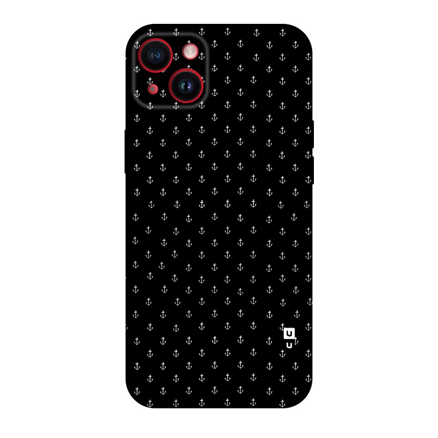 Seamless Small Anchors Pattern Original Polycarbonate Back Case for iPhone 14 Plus