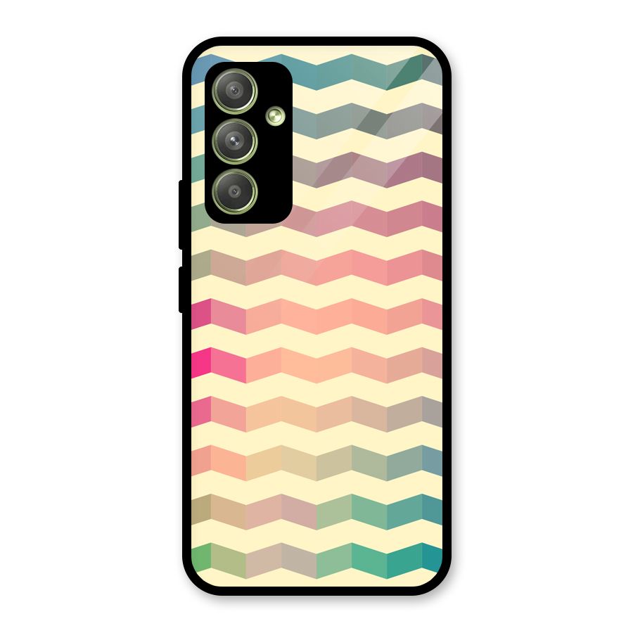 Seamless ZigZag Design Glass Back Case for Galaxy A54