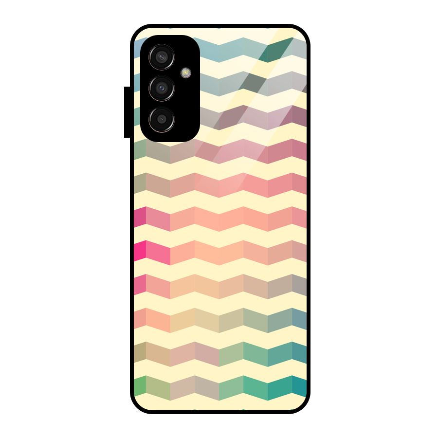 Seamless ZigZag Design Glass Back Case for Galaxy F13