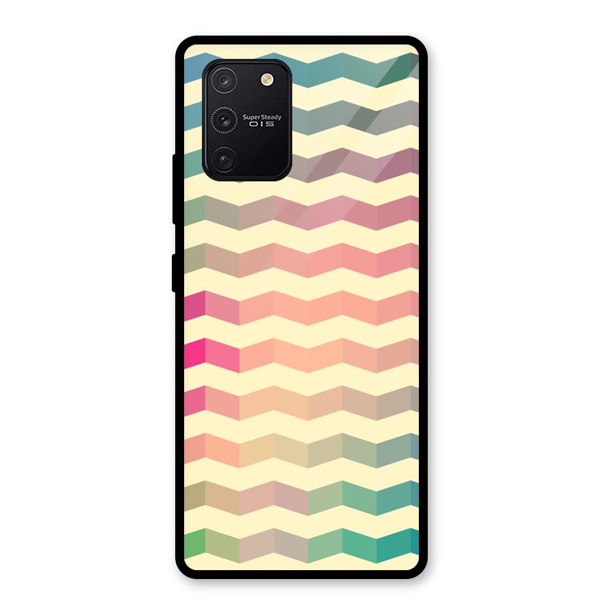 Seamless ZigZag Design Glass Back Case for Galaxy S10 Lite