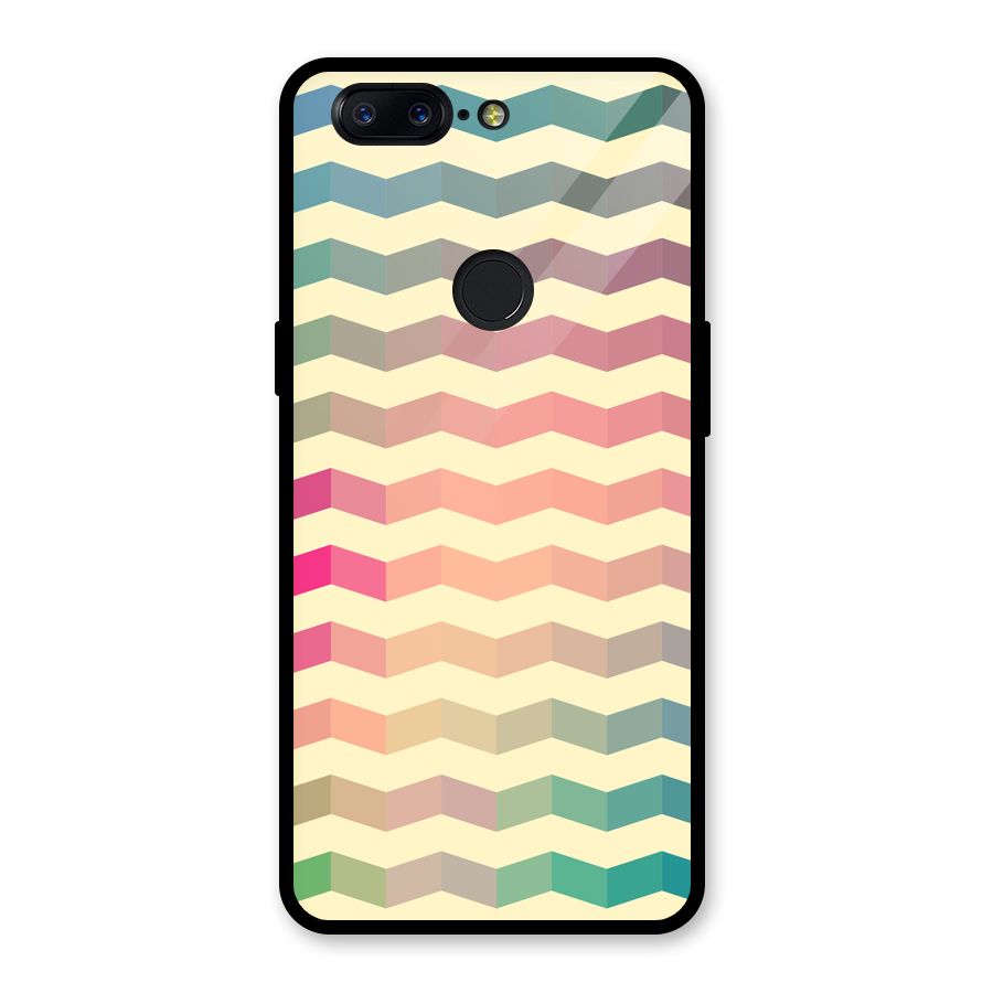 Seamless ZigZag Design Glass Back Case for OnePlus 5T