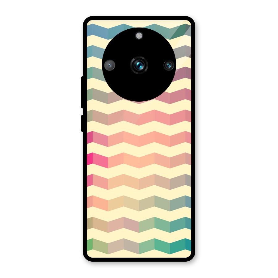 Seamless ZigZag Design Glass Back Case for Realme 11 Pro