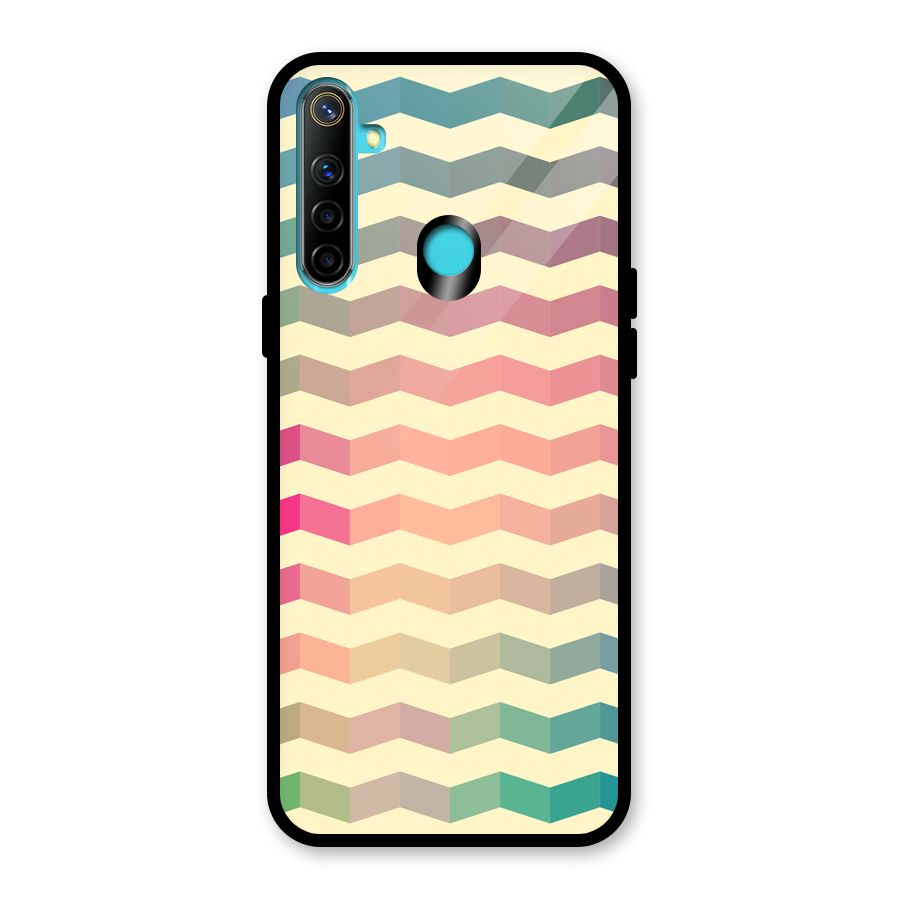 Seamless ZigZag Design Glass Back Case for Realme 5