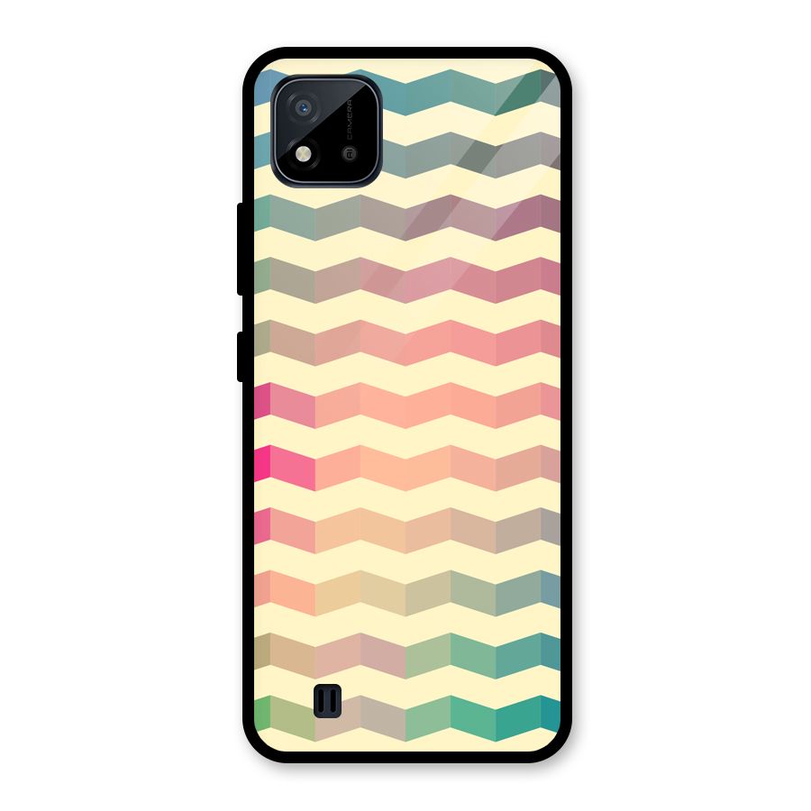 Seamless ZigZag Design Glass Back Case for Realme C11 2021
