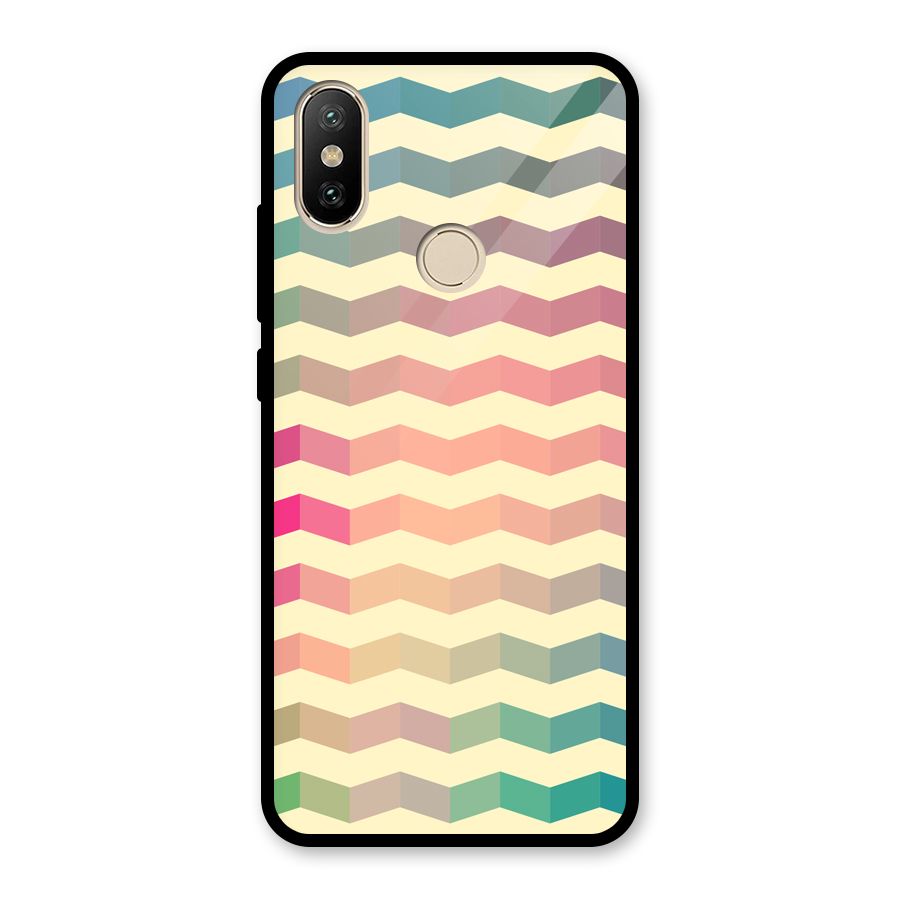 Seamless ZigZag Design Glass Back Case for Redmi A2