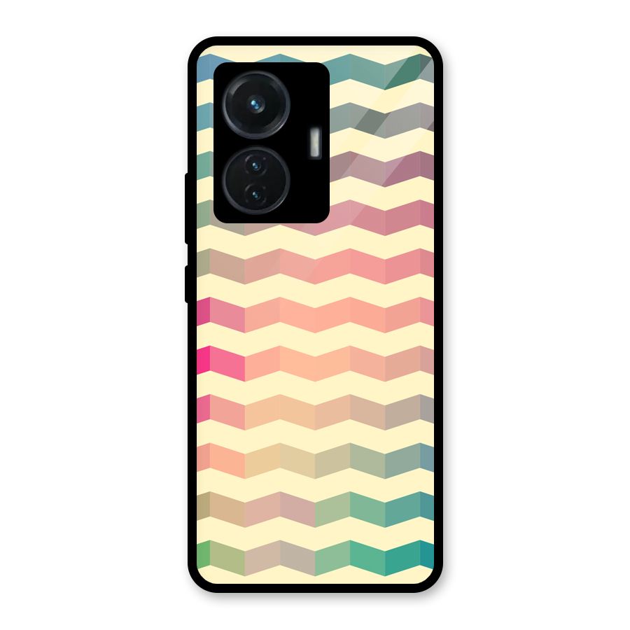 Seamless ZigZag Design Glass Back Case for Vivo T1 44W