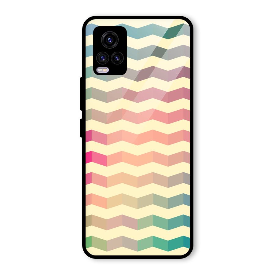 Seamless ZigZag Design Glass Back Case for Vivo V20 2021