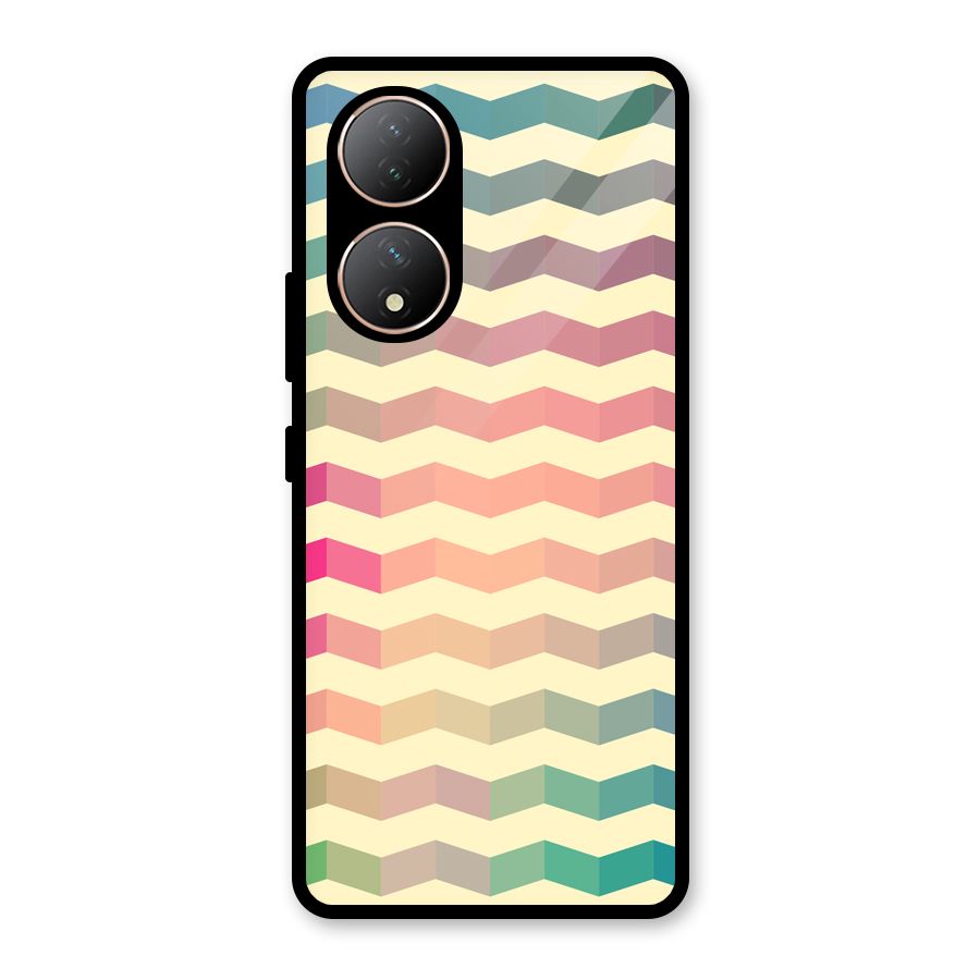 Seamless ZigZag Design Glass Back Case for Vivo Y100A