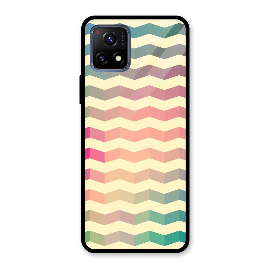 Seamless ZigZag Design Glass Back Case for Vivo Y72 5G
