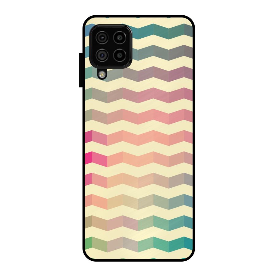 Seamless ZigZag Design Metal Back Case for Galaxy A22 4G