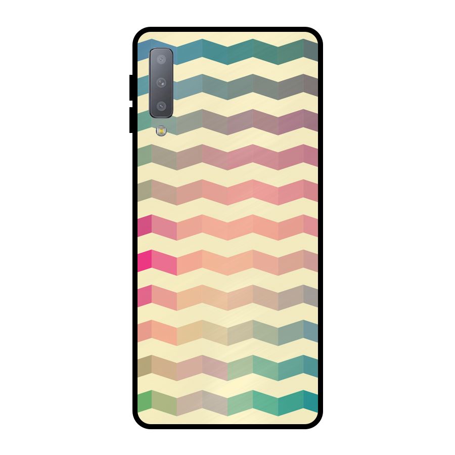 Seamless ZigZag Design Metal Back Case for Galaxy A7 (2018)