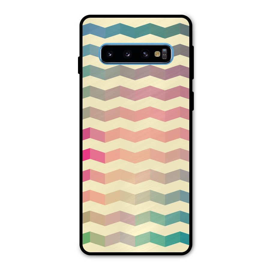 Seamless ZigZag Design Metal Back Case for Galaxy S10