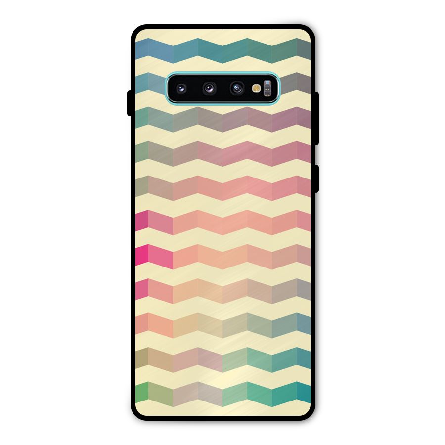 Seamless ZigZag Design Metal Back Case for Galaxy S10 Plus