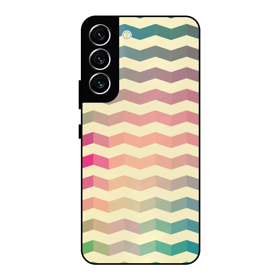 Seamless ZigZag Design Metal Back Case for Galaxy S22 5G