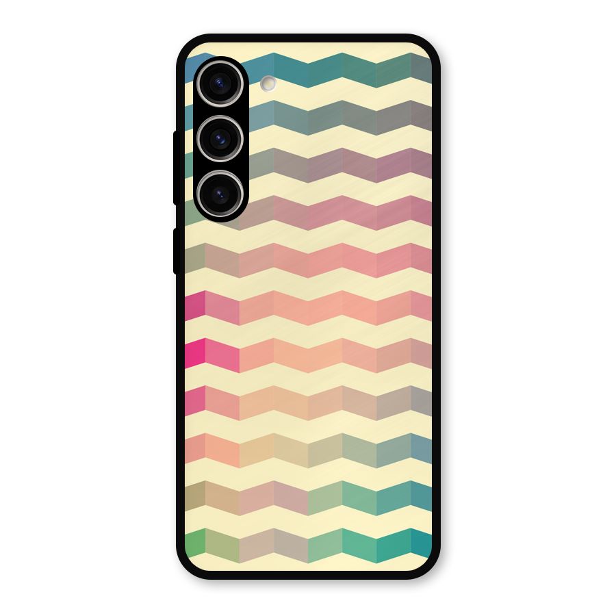 Seamless ZigZag Design Metal Back Case for Galaxy S23 Plus