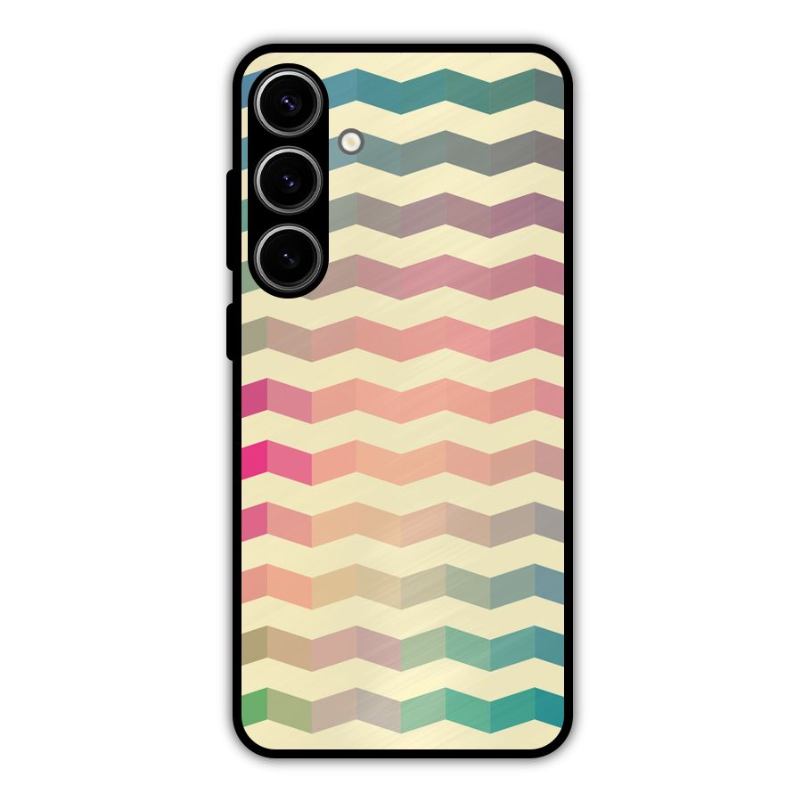 Seamless ZigZag Design Metal Back Case for Galaxy S24 Plus